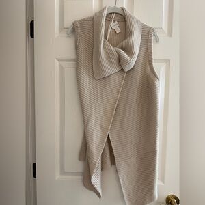 Chico's Cream Cowl Neck Sweater Vest
